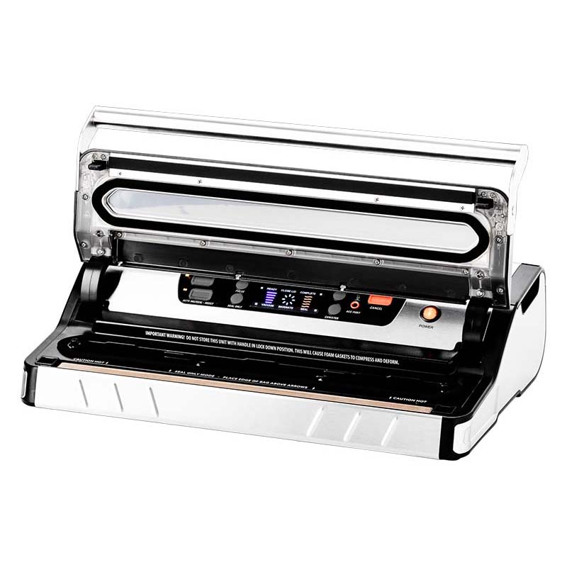 Pro-line VS-I40-1 Vacuum Sealer Lid Open Front Angle View