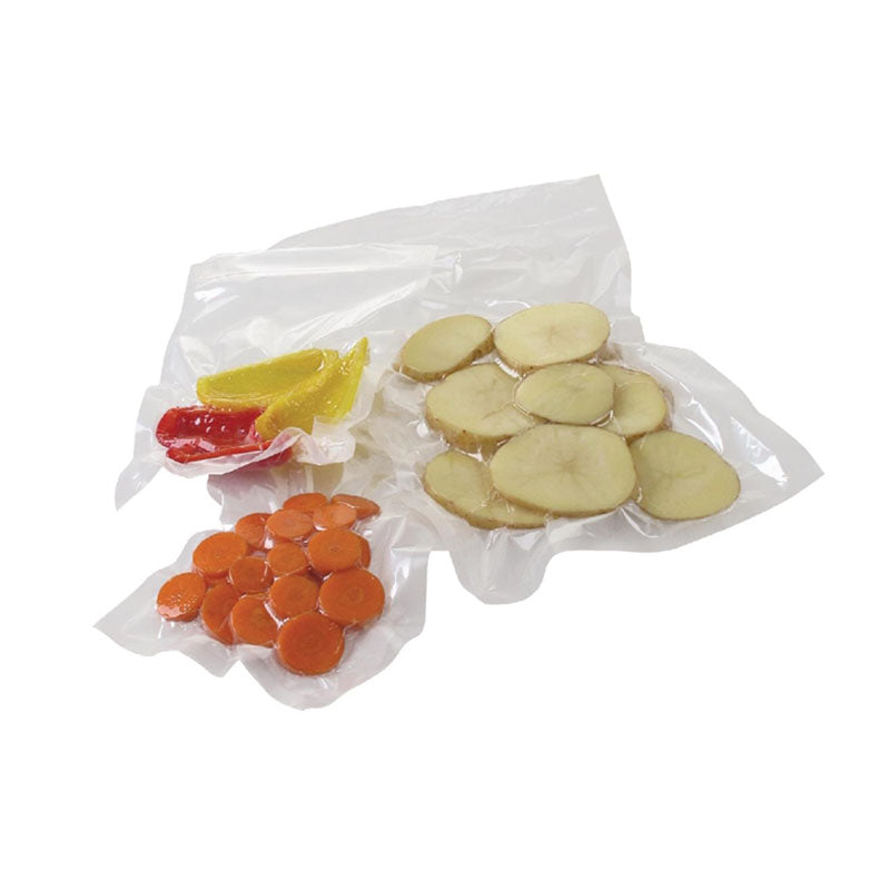 Vogue Embossed Vacuum Sealer Bags 300 x 350mm with Food