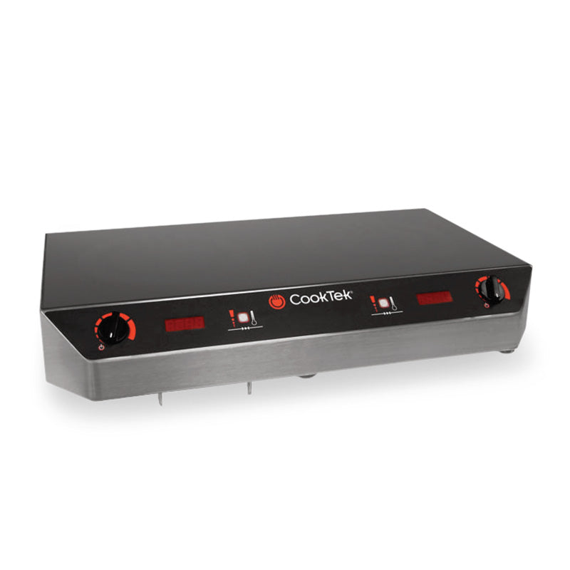 CookTek Double Hob Benchtop Induction Cooktop Side by Side Front View