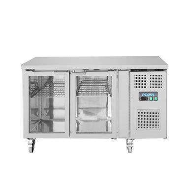 Polar UA023-A U-Series Two Glass Door Counter Fridge Front