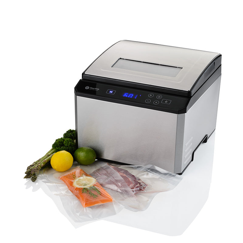 Pro-line SV-9L Commercial Sous Vide Water Bath Cooker with Food Front View