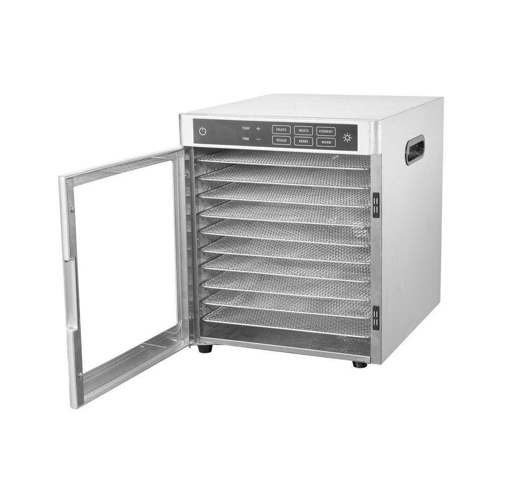 Dalle 10 tray dehydrator side view with door open