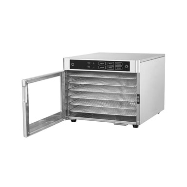 Dalle 6 tray dehydrator side view with door open